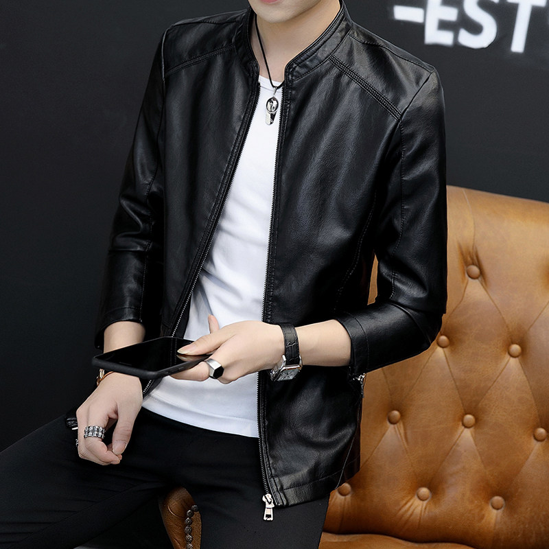 男士皮衣2025秋冬季新款韩版休闲外套男衣服潮流加绒皮夹克机车服