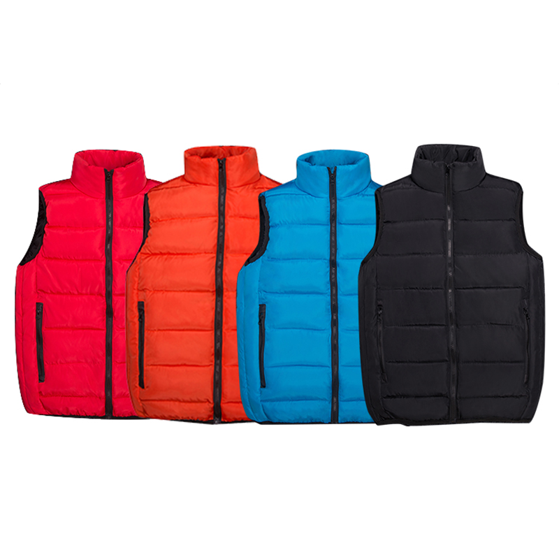 冬季羽绒棉拉链马甲定制印LOGO