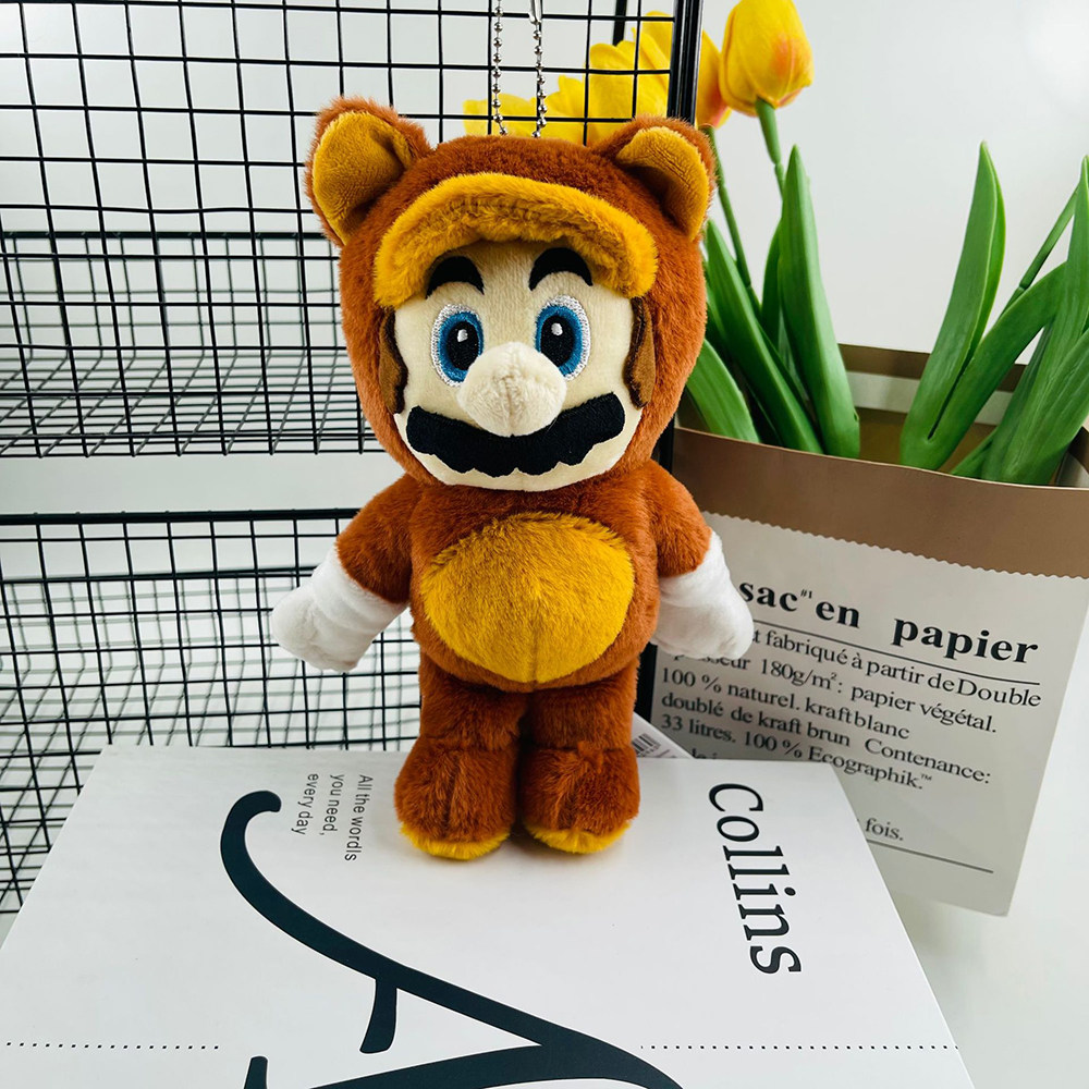 马里奥超级玛丽浣熊马里奥毛绒公仔玩具玩偶挂件