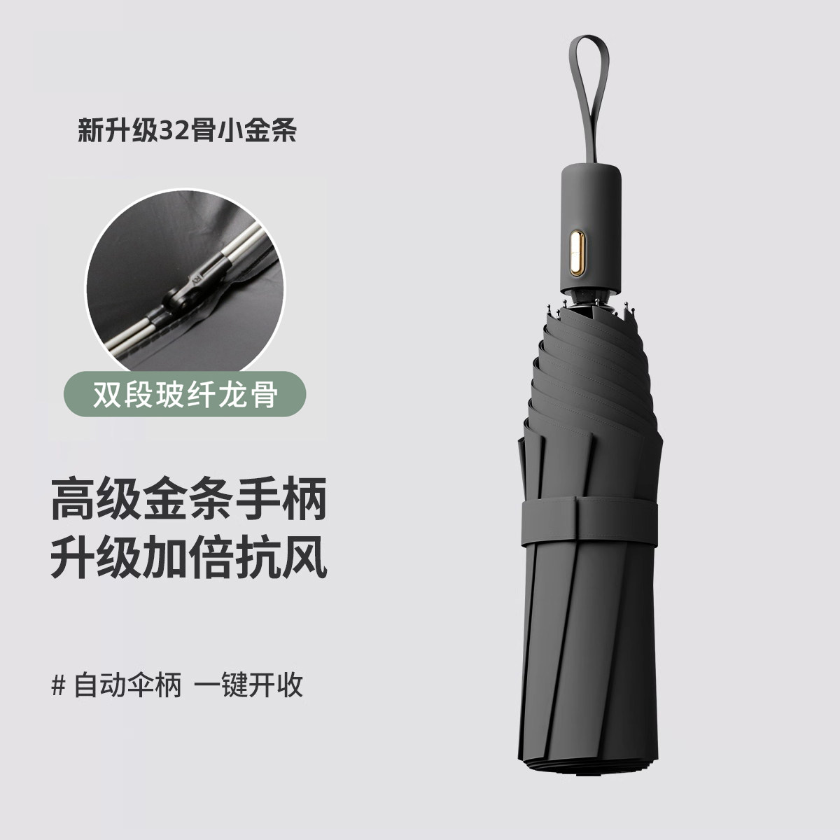 【加强双骨自动雨伞】一键开收加大伞面超强抗风遮阳防晒伞晴雨伞