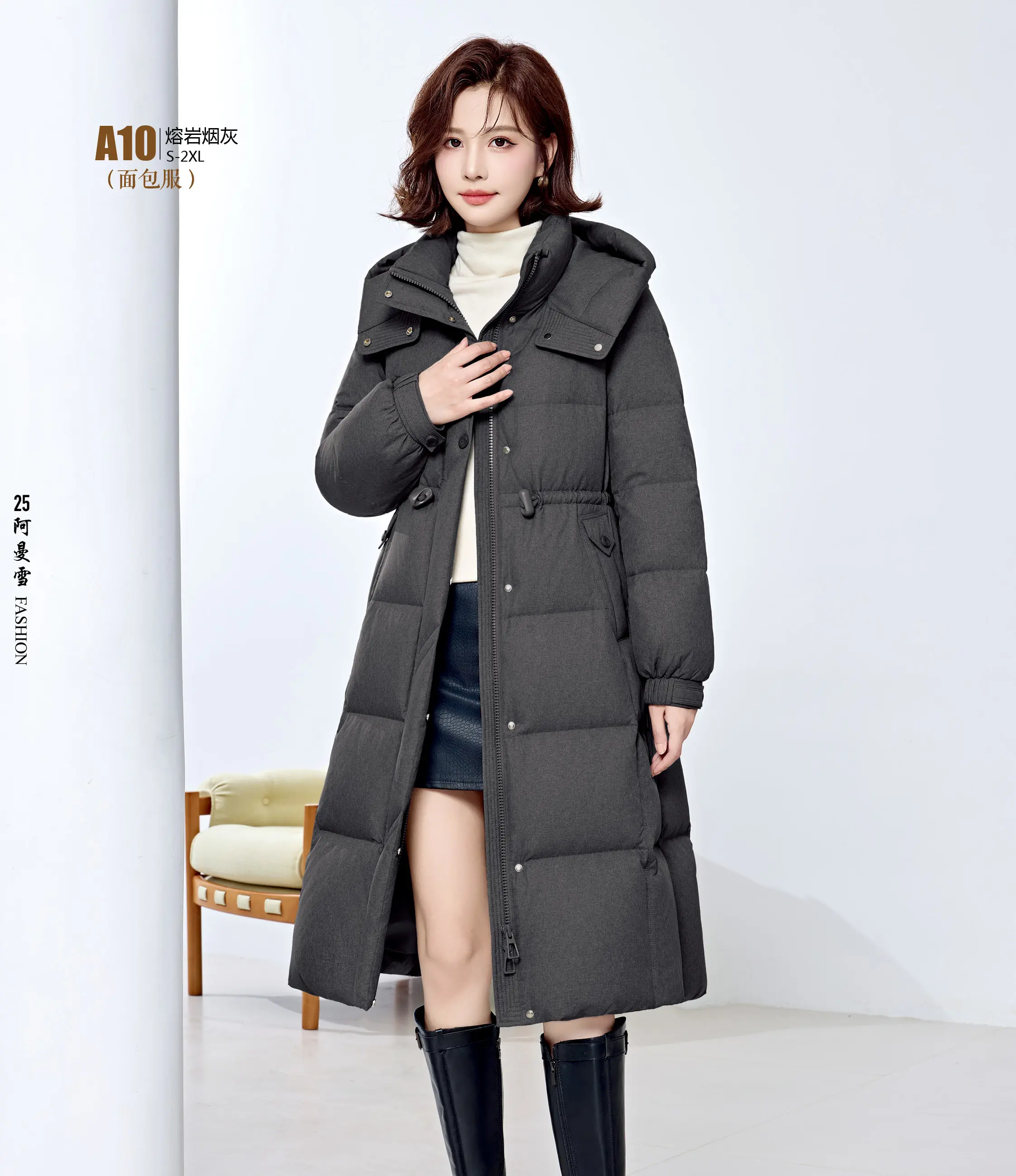 阿曼雪2025冬季女款羽绒服衣羽绒服