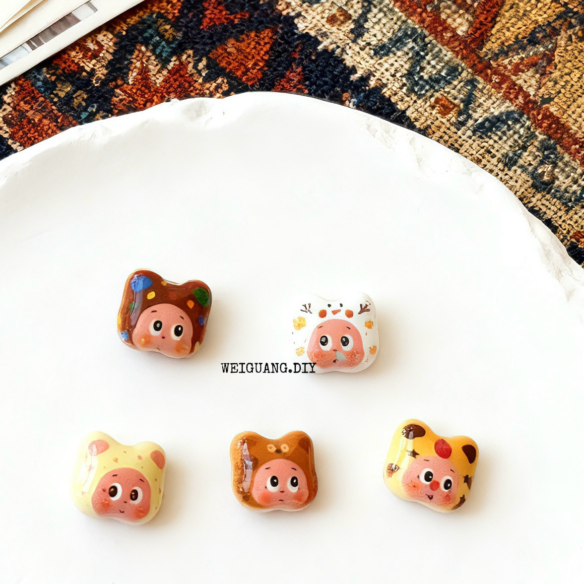 头套星星人可爱亚克力通孔串珠diy手链饰品手机链包挂钥匙扣材料,饰品/流行首饰/时尚饰品新,其他DIY饰品配件,淘宝优惠券,粉丝福利购,淘宝优惠卷