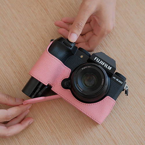 富士粉色真皮保护套XS20xm5xt50