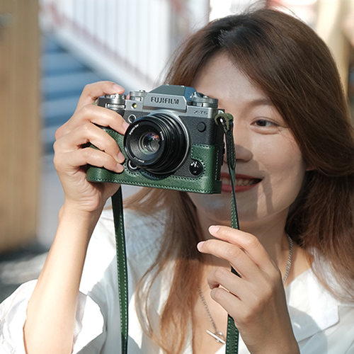 富士xt5真皮保护套头层牛皮