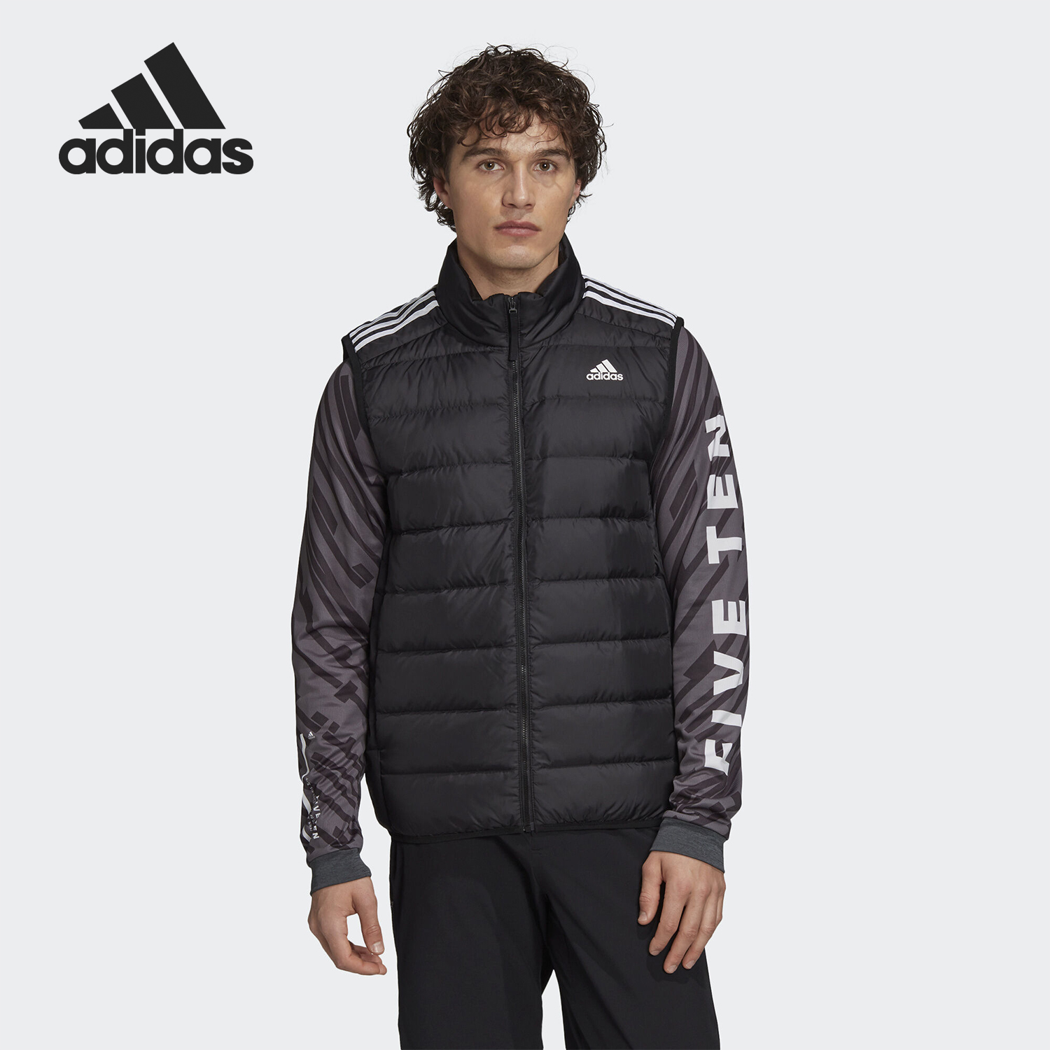 阿迪达斯正品男子运动鸭绒马甲
