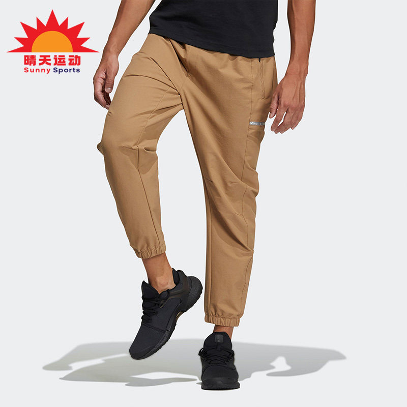 阿迪达斯男梭织常规工装裤休闲裤