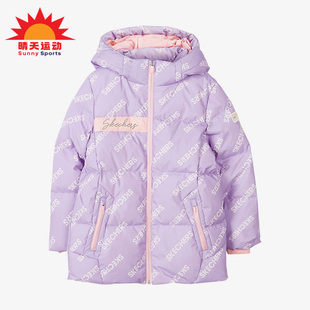 新款 Skechers 春季 女童时尚 斯凯奇正品 运动羽绒服外套