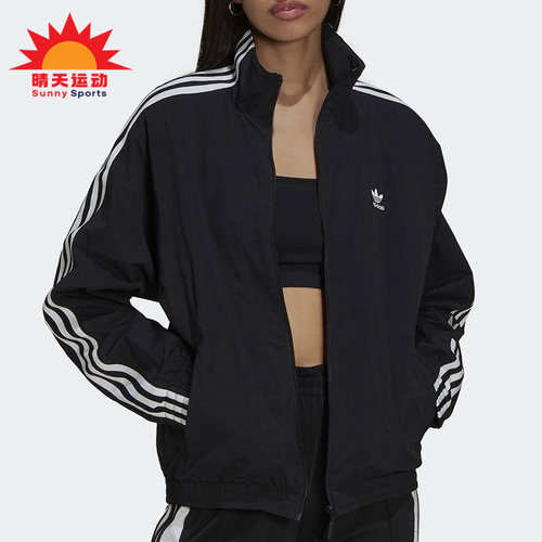 阿迪达斯三叶草女拉链夹克外套