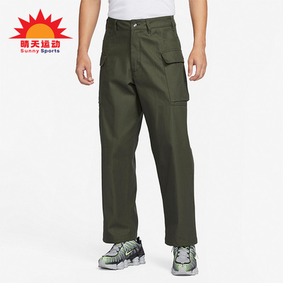 耐克男子侧口袋直简休闲工装长裤
