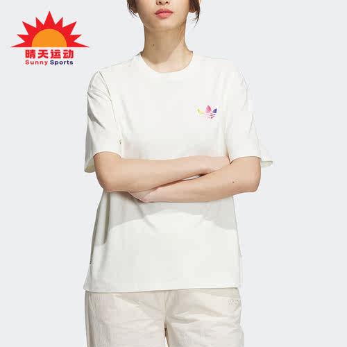 阿迪达斯正品女休闲运动短袖T恤