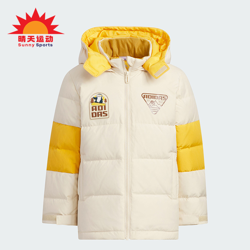 阿迪达斯正品小童运动羽绒服