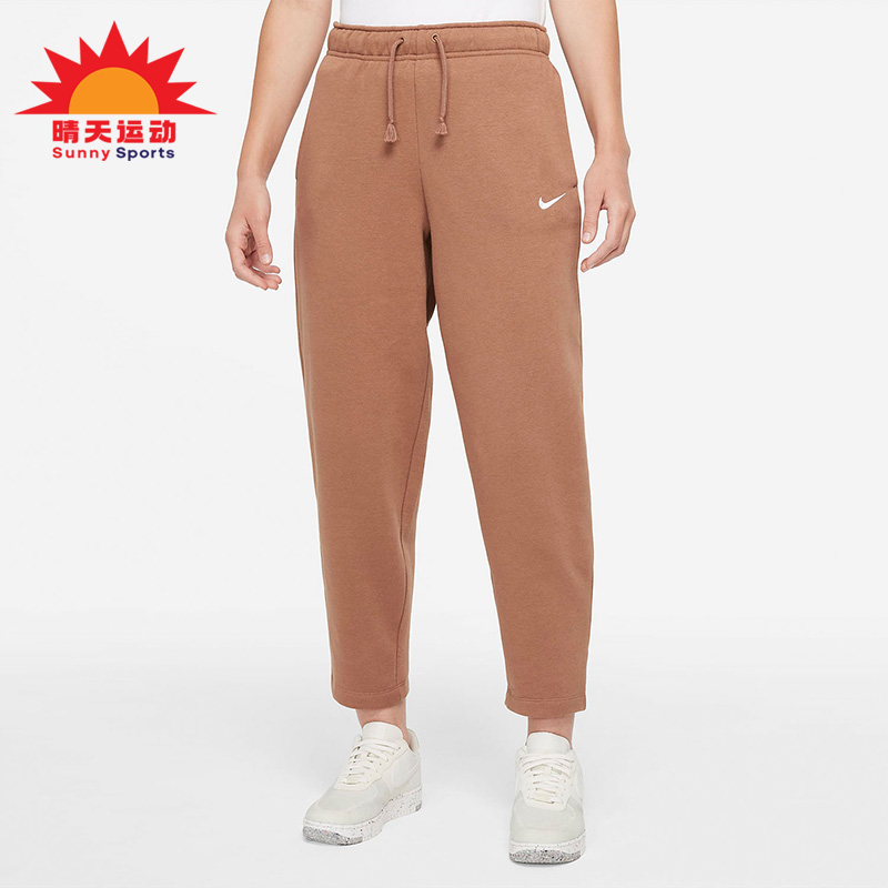 耐克女子加绒宽松运动九分裤