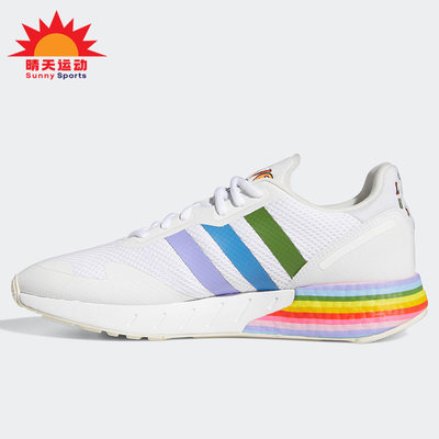 Adidas/阿迪达斯正品三叶草ZX 1K BOOST PRIDE 男女运动鞋 GW2418