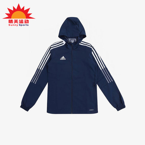 阿迪达斯男足球运动连帽外套