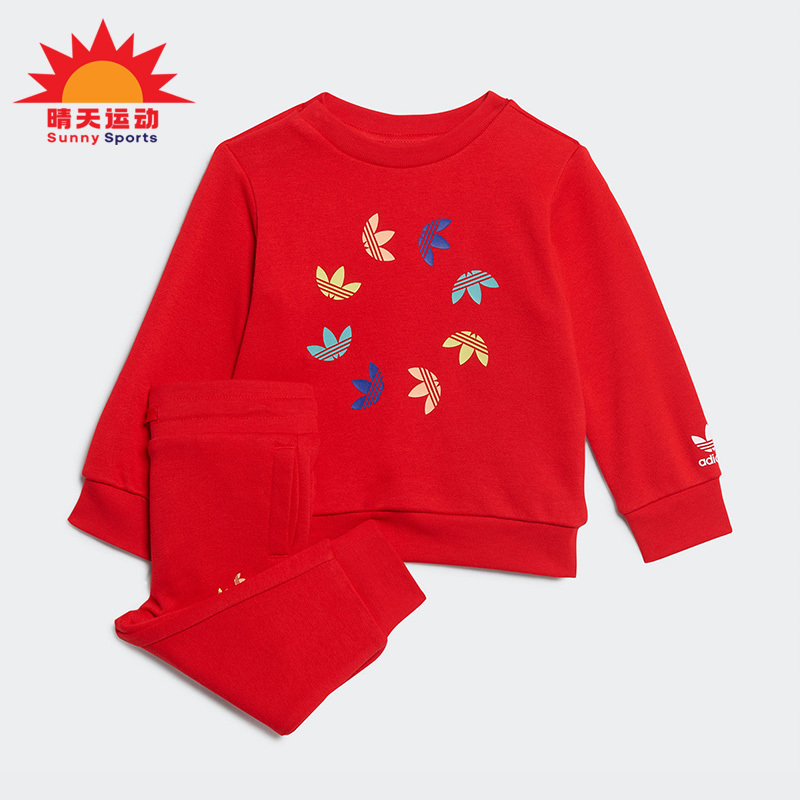 阿迪达斯婴幼童印花运动套装