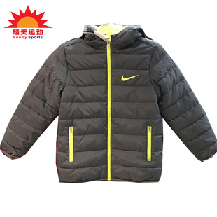 款 Nike 春季 保暖运动外套HA5135 耐克正品 男女童棉服连帽短款