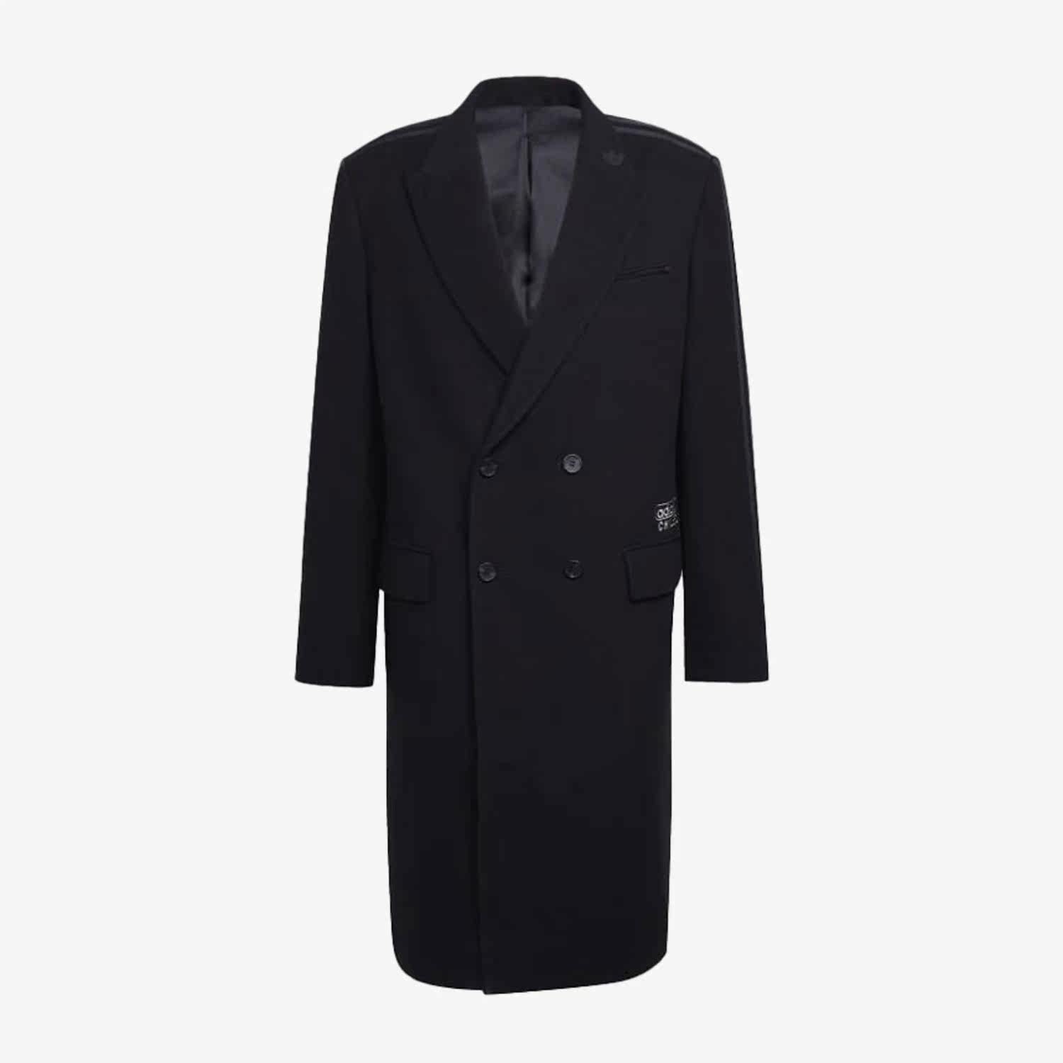 阿迪达斯三叶草男羊毛大衣外套