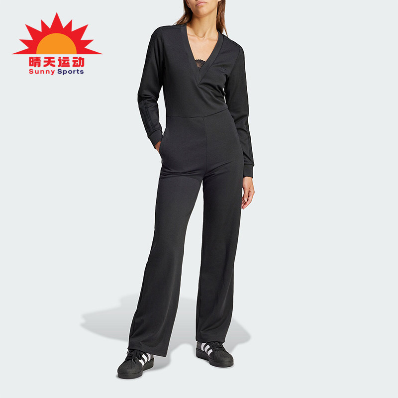 Adidas/阿迪达斯正品OVERALLS 女士运动修身长袖连体衣IY9016,运动服/休闲服装,运动套装,淘宝优惠券,粉丝福利购,淘宝优惠卷