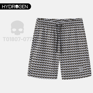 HYDROGEN 氢原子印花网球运动短裤速干透气时尚运动裤 T01807