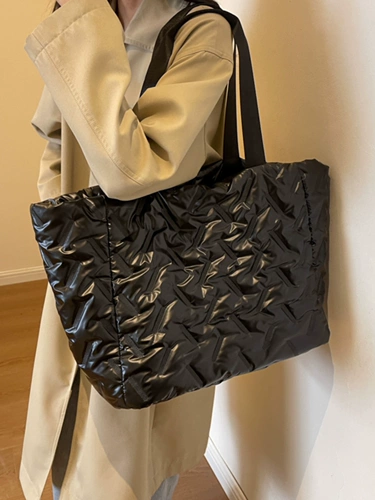 Демисезонная вместительная и большая сумка через плечо, небольшая универсальная сумка на одно плечо с пухом