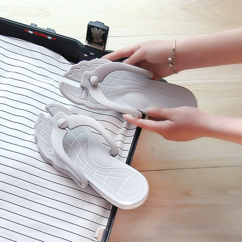 Складная портативная пляжная обувь для путешествий, тапочки, нескользящие сланцы подходит для мужчин и женщин, сандалии