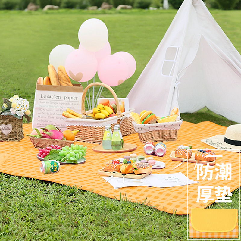 速发野野防潮垫子户外便携布水草坪防加厚地垫餐外郊游野炊用品