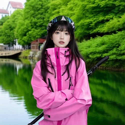 卡盛桃粉色冲锋衣女外套2025新款