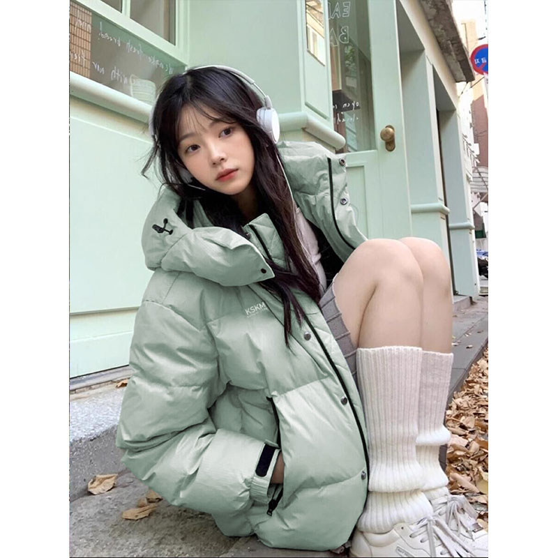 KSKKM卡盛灰绿色加厚羽绒棉服