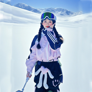 卡盛黑粉色滑雪服套装女款2026秋冬新款美式户外超好看单双板雪服