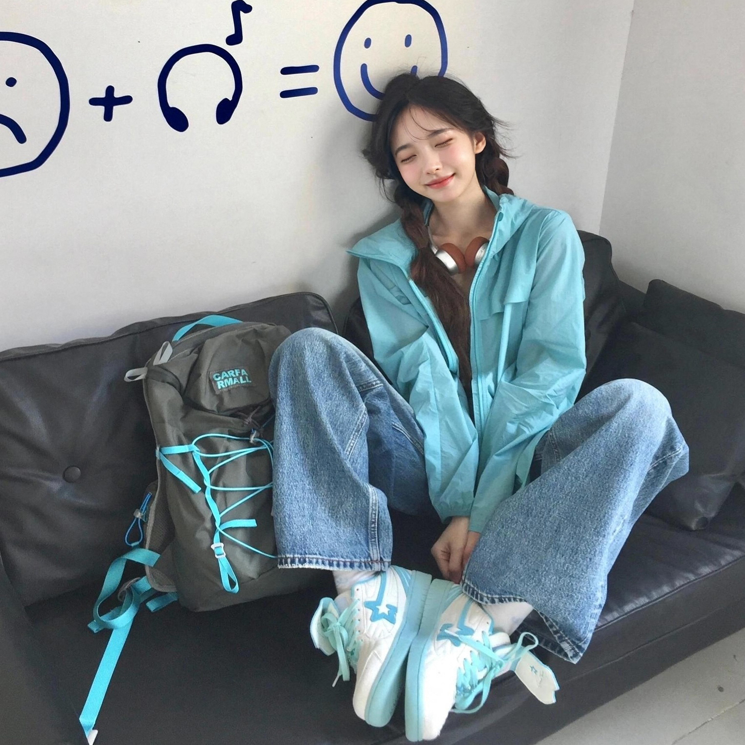 卡盛蓝色防紫外线连帽防晒衣