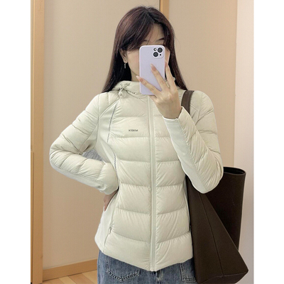 卡盛白色美式辣妹收腰棉服