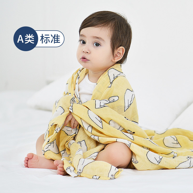棉布树初生婴儿纱布包巾包被夏季