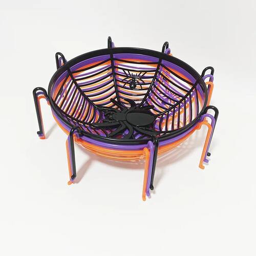 Halloween Black Spider Web Bowl Fruit Plate Candy Biscuit Ba