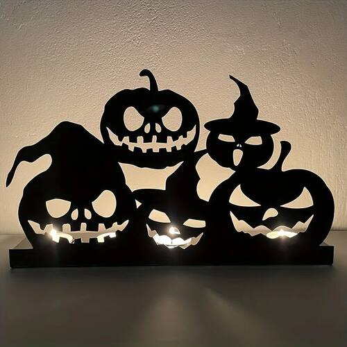 Metal Iron Art Candlestick for Halloween and Easter Decor -