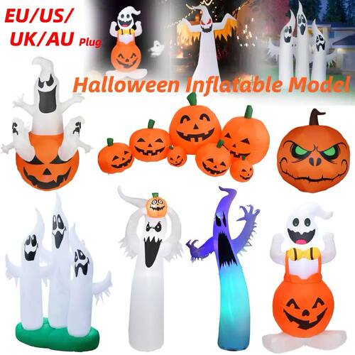 2.4M Halloween Inflatable Ghost Decoration Scary Pumpkin Hea