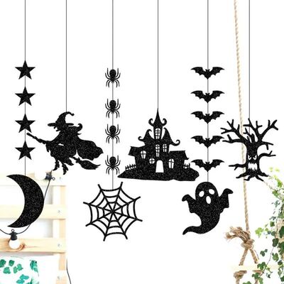 Halloween Ceiling Hang Ornaments Spider Witch Ghost Bat Deco