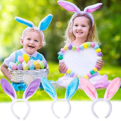 Cute Easter Rabbit Ears Hairband Adult Children Girls Cospla