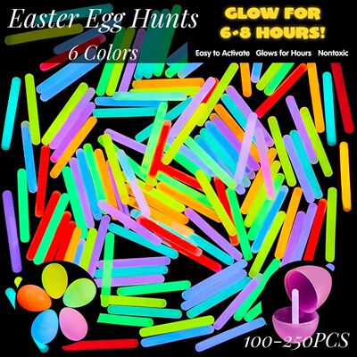 100-250Pcs Mini Glow Sticks 6 Colors Easter Basket Stuffers