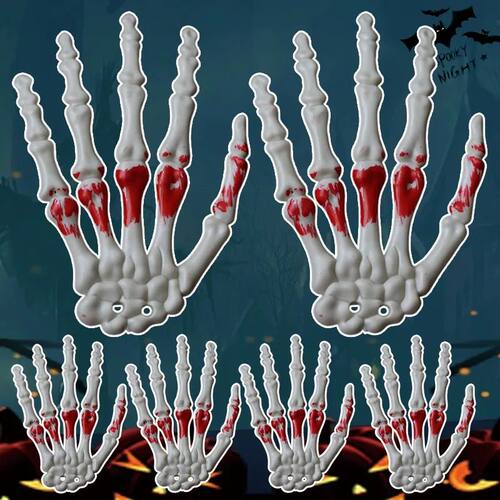 Halloween Skull Hand Claw Spooky Realistic Skeleton Hands Ha