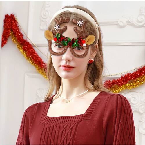New Christmas Decoration Glasses, Christmas Party, Cartoon G