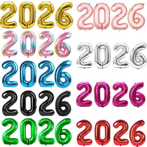 '1PC 2026 Number Foil Balloons Happy New Year Eve Party Deco
