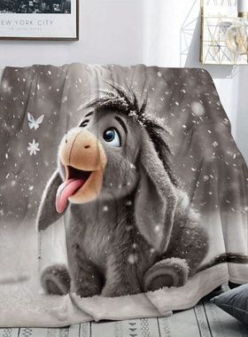 Eeyore Christmas Thanksgiving Halloween Easter Fleece Blanke