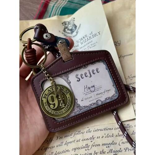 Harry Potter Magic Keychain Pendant Combination Rope Leather