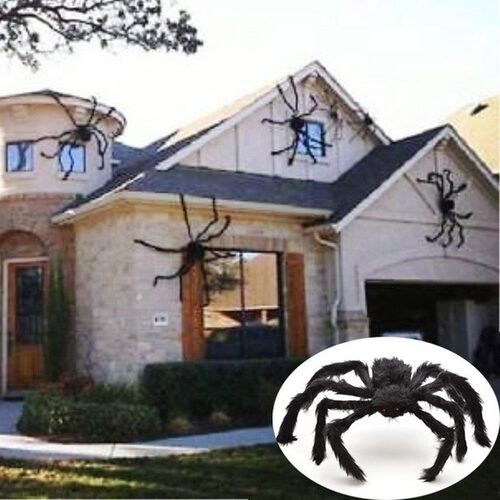 30/50/75/125/150/200cm Halloween Giant Black Plush Spider