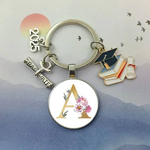 2025 new A-Z graduation ceremony keychain, graduation lovely