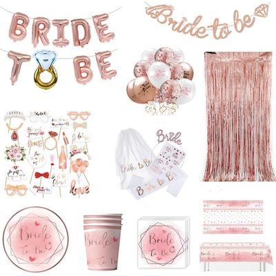 Bride To Be Party Decorations Balloons Napkin Cups  Veil Sas