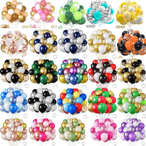 30pcs Chrome Latex Balloon White Pink Blue Helium Ball Weddi