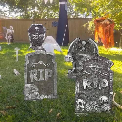 Halloween Skeleton Foam Tombstone Decoration With RIP Letter