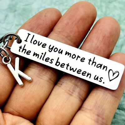 Couple Keychain Long Distance Relationship Gift for Boyfrien