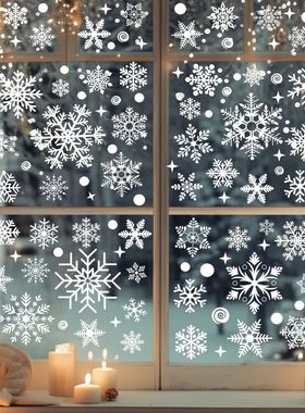 Christmas Window Electrostatic Sticker Cartoon Santa Claus E